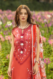 Mushq Hemline The Secerat Garden Unstitched Lawn 3Pc Suit - Dewdrop Garden