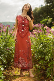 Mushq Hemline The Secerat Garden Unstitched Lawn 3Pc Suit - Dewdrop Garden