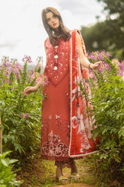 Mushq Hemline The Secerat Garden Unstitched Lawn 3Pc Suit - Dewdrop Garden