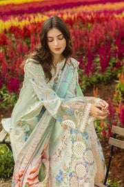 Mushq Hemline The Secerat Garden Unstitched Lawn 3Pc Suit - Starlit Lilies