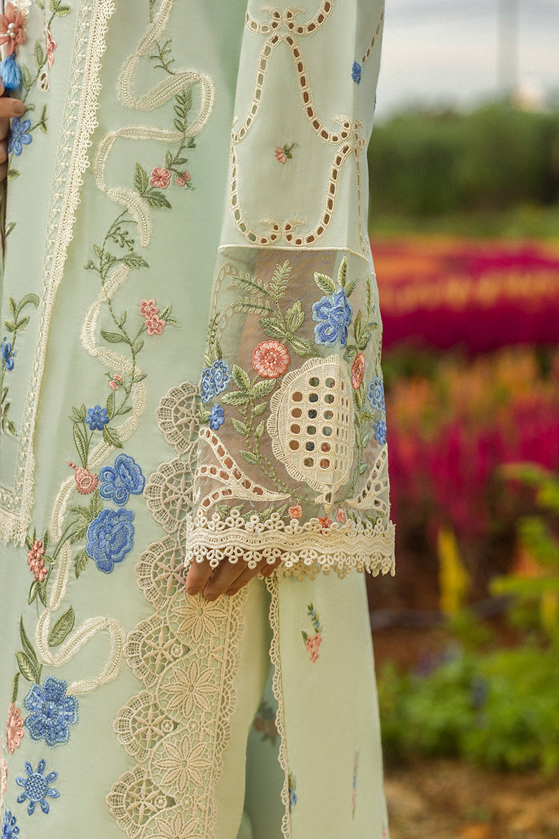 Mushq Hemline The Secerat Garden Unstitched Lawn 3Pc Suit - Starlit Lilies