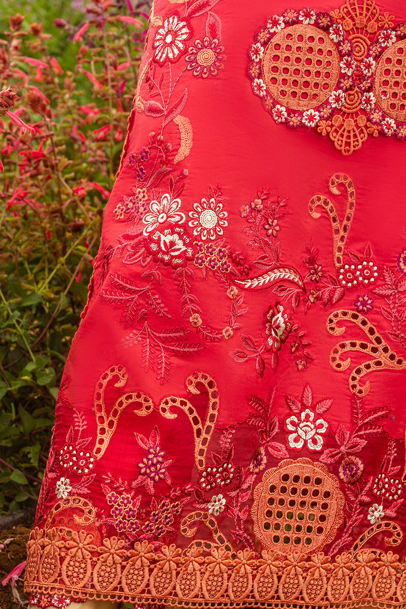 Mushq Hemline The Secerat Garden Unstitched Lawn 3Pc Suit - Wanderlust Blooms