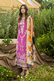 Mushq Hemline The Secerat Garden Unstitched Lawn 3Pc Suit - Mystic Rose