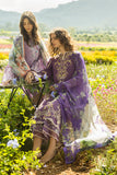 Mushq Hemline The Secerat Garden Unstitched Lawn 3Pc Suit - Celestial Bloom