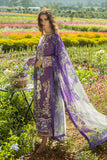 Mushq Hemline The Secerat Garden Unstitched Lawn 3Pc Suit - Celestial Bloom