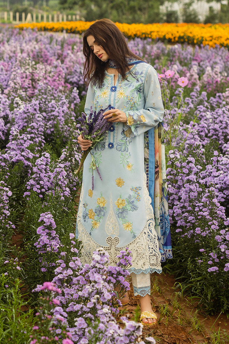 Mushq Hemline The Secerat Garden Unstitched Lawn 3Pc Suit - Hidden Oasis