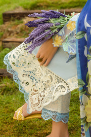 Mushq Hemline The Secerat Garden Unstitched Lawn 3Pc Suit - Hidden Oasis
