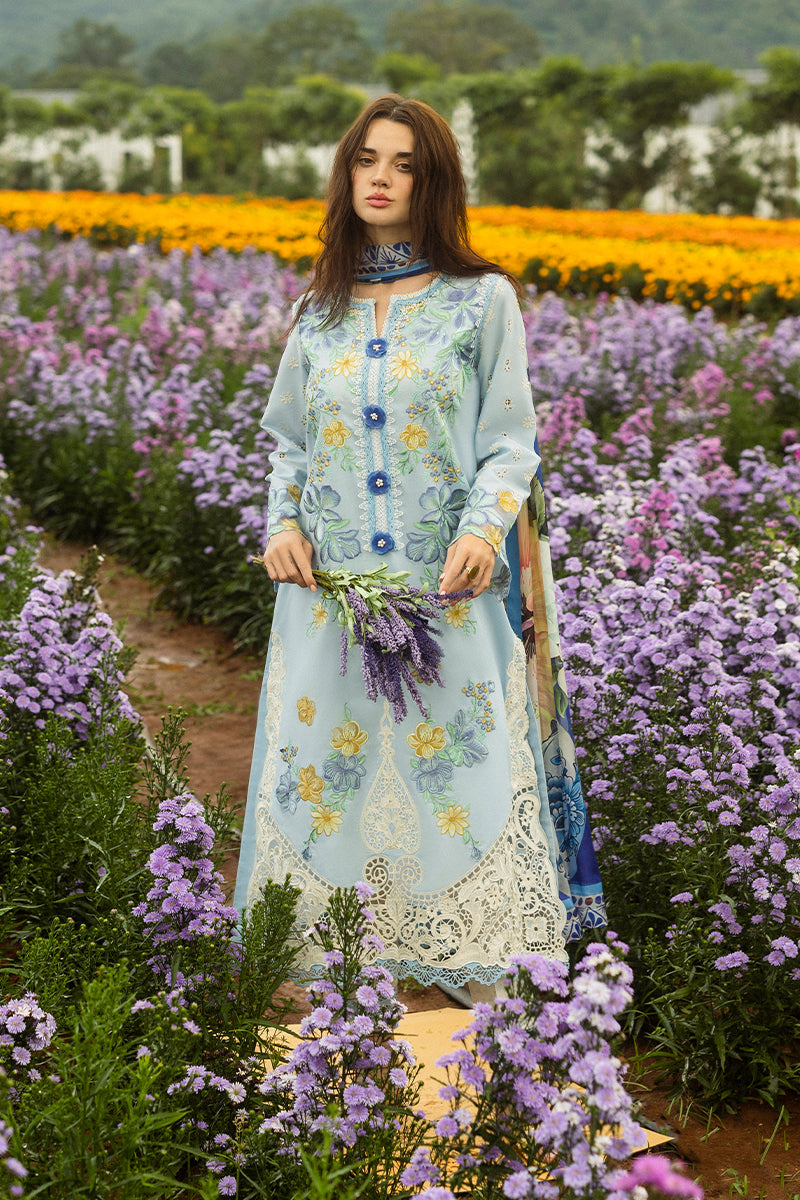 Mushq Hemline The Secerat Garden Unstitched Lawn 3Pc Suit - Hidden Oasis