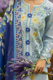 Mushq Hemline The Secerat Garden Unstitched Lawn 3Pc Suit - Hidden Oasis