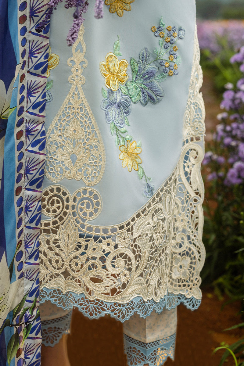 Mushq Hemline The Secerat Garden Unstitched Lawn 3Pc Suit - Hidden Oasis