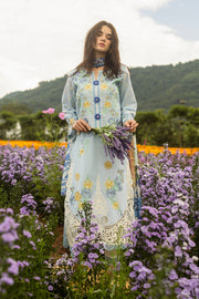 Mushq Hemline The Secerat Garden Unstitched Lawn 3Pc Suit - Hidden Oasis