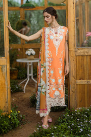 Mushq Hemline The Secerat Garden Unstitched Lawn 3Pc Suit - Silent Petals