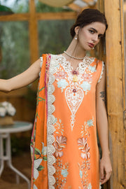 Mushq Hemline The Secerat Garden Unstitched Lawn 3Pc Suit - Silent Petals