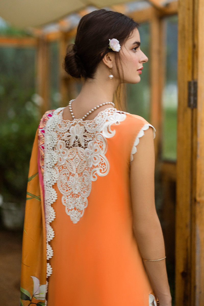 Mushq Hemline The Secerat Garden Unstitched Lawn 3Pc Suit - Silent Petals