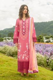Mushq Hemline The Secerat Garden Unstitched Lawn 3Pc Suit - Garden of Dreams