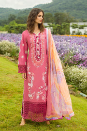 Mushq Hemline The Secerat Garden Unstitched Lawn 3Pc Suit - Garden of Dreams