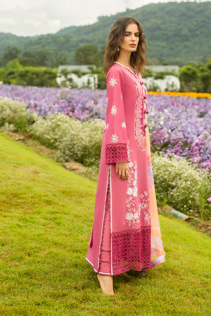 Mushq Hemline The Secerat Garden Unstitched Lawn 3Pc Suit - Garden of Dreams