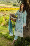 Mushq Hemline The Secerat Garden Unstitched Lawn 3Pc Suit - Whimsical Wisteria