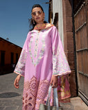 Mushq Hemline Odyssey Embroidered Lawn Unstitched 3Pc Suit - Alba