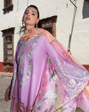 Mushq Hemline Odyssey Embroidered Lawn Unstitched 3Pc Suit - Alba