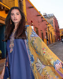 Mushq Hemline Odyssey Embroidered Lawn Unstitched 3Pc Suit - Ines