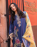 Mushq Hemline Odyssey Embroidered Lawn Unstitched 3Pc Suit - Ines