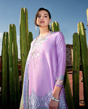Mushq Hemline Odyssey Embroidered Lawn Unstitched 3Pc Suit - Ailyn