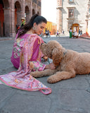 Mushq Hemline Odyssey Embroidered Lawn Unstitched 3Pc Suit - Meredith