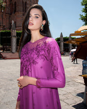 Mushq Hemline Odyssey Embroidered Lawn Unstitched 3Pc Suit - Mariel