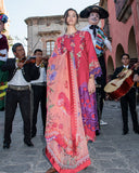 Mushq Hemline Odyssey Embroidered Lawn Unstitched 3Pc Suit - Nicolas