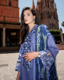 Mushq Hemline Odyssey Embroidered Lawn Unstitched 3Pc Suit - Juana