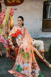 Hemline by Mushq La Dolce Unstitched Lawn 3Pc Suit D-01A Mulberry Tree