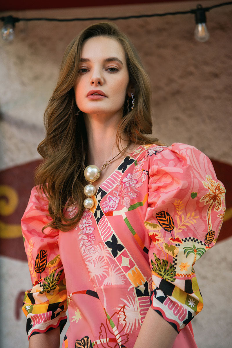 Hemline by Mushq La Dolce Unstitched Lawn 3Pc Suit D-01B Spring Avenue