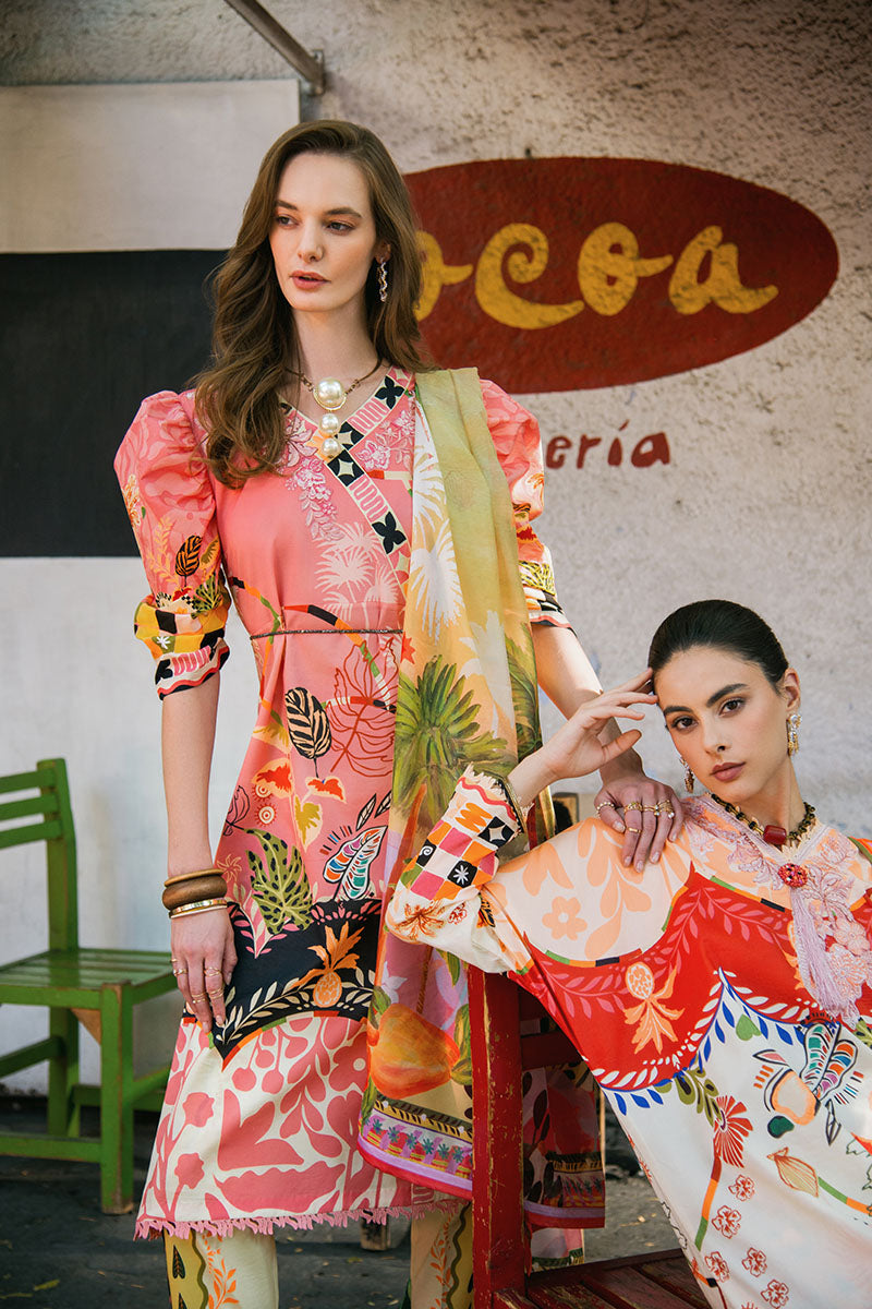 Hemline by Mushq La Dolce Unstitched Lawn 3Pc Suit D-01B Spring Avenue