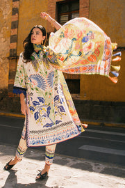 Hemline by Mushq La Dolce Unstitched Lawn 3Pc Suit D-02B Magnolias