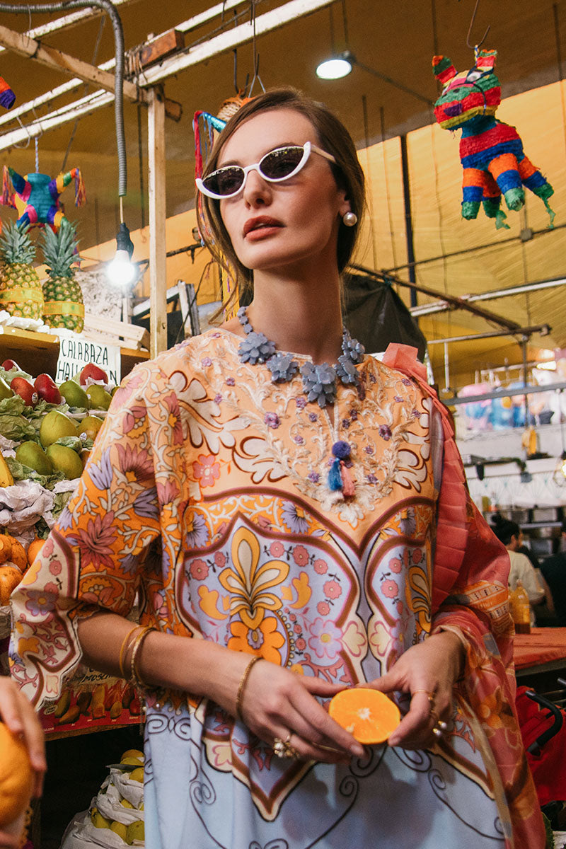 Hemline by Mushq La Dolce Unstitched Lawn 3Pc Suit D-03B Water Lily
