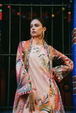 Hemline by Mushq La Dolce Unstitched Lawn 3Pc Suit D-04A Peach Poppies