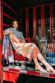 Hemline by Mushq La Dolce Unstitched Lawn 3Pc Suit D-05A Angels Song