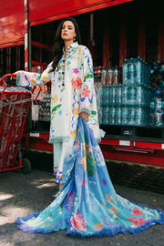 Hemline by Mushq La Dolce Unstitched Lawn 3Pc Suit D-05B Flaming Roses
