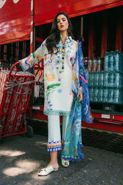 Hemline by Mushq La Dolce Unstitched Lawn 3Pc Suit D-05B Flaming Roses
