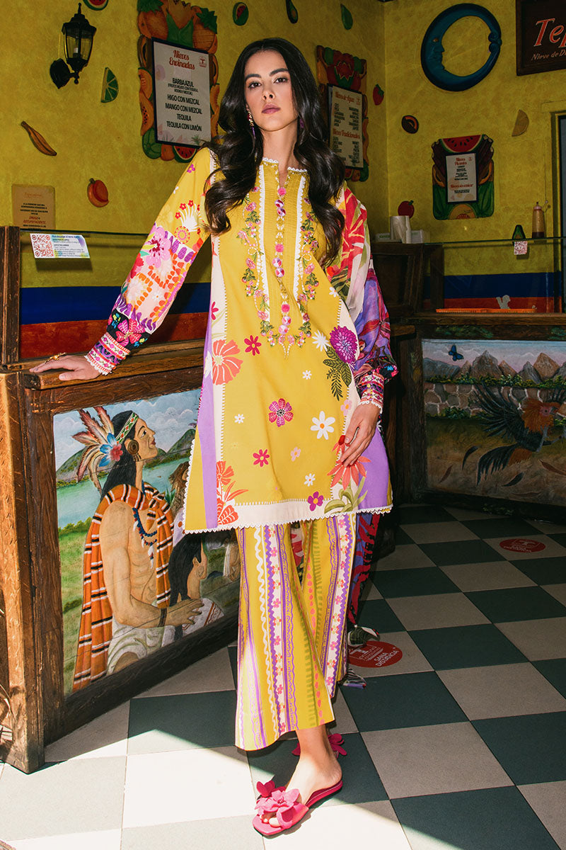 Hemline by Mushq La Dolce Unstitched Lawn 3Pc Suit D-07B The Dream