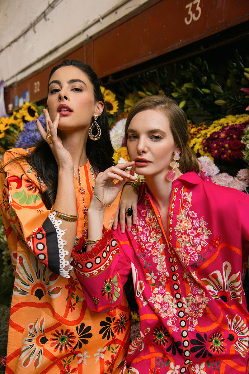 Hemline by Mushq La Dolce Unstitched Lawn 3Pc Suit D-09A Memory of Heart