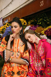 Hemline by Mushq La Dolce Unstitched Lawn 3Pc Suit D-09A Memory of Heart