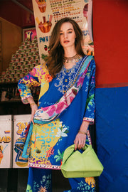 Hemline by Mushq La Dolce Unstitched Lawn 3Pc Suit D-10A Flower of Life