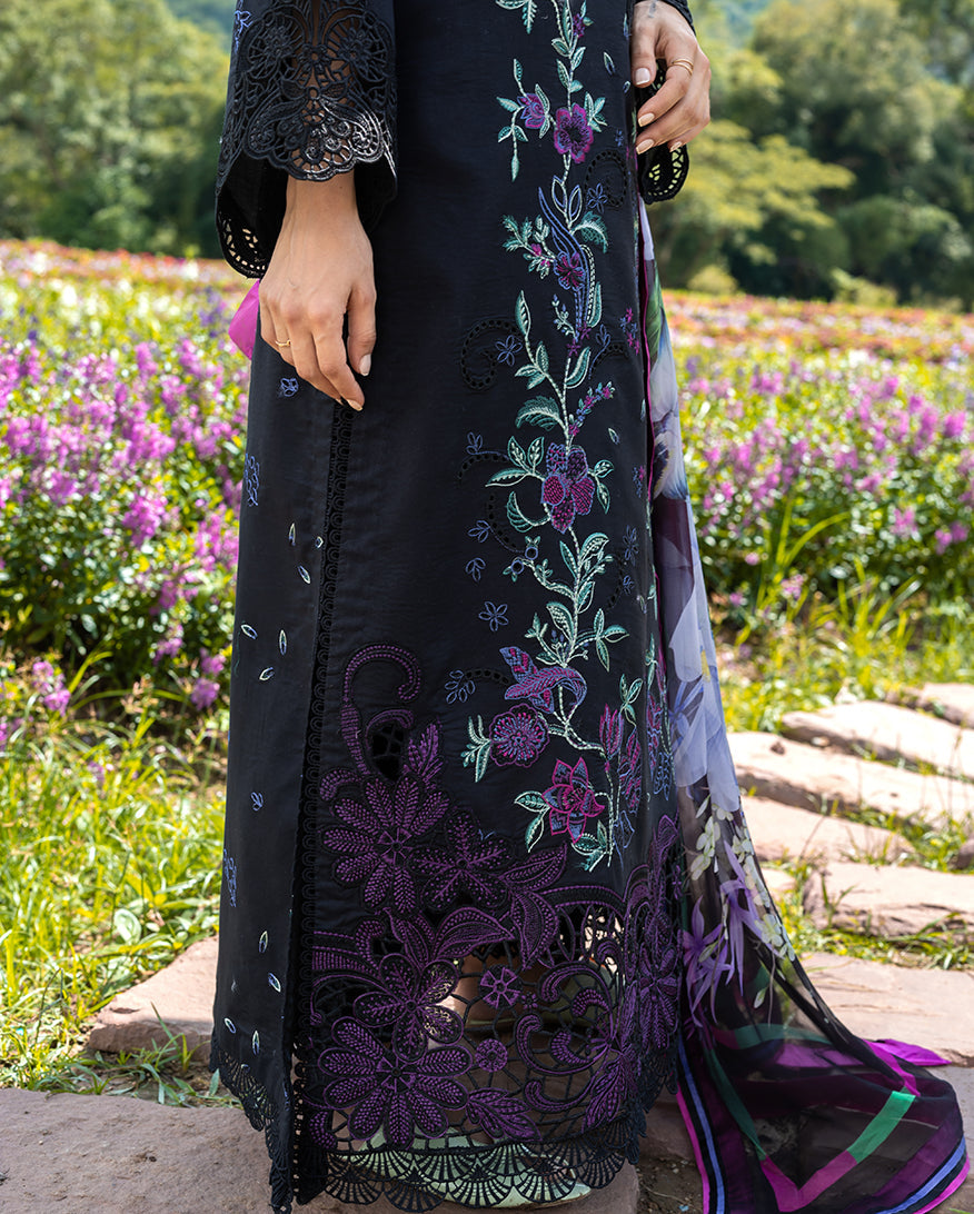 Mushq Hemline The Secerat Garden Unstitched Lawn 3Pc Suit - Garden Lullaby