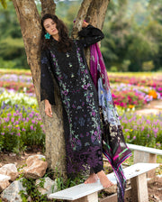 Mushq Hemline The Secerat Garden Unstitched Lawn 3Pc Suit - Garden Lullaby