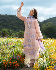 Mushq Hemline The Secerat Garden Unstitched Lawn 3Pc Suit - Bloom Sonata