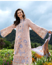 Mushq Hemline The Secerat Garden Unstitched Lawn 3Pc Suit - Bloom Sonata