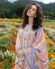 Mushq Hemline The Secerat Garden Unstitched Lawn 3Pc Suit - Bloom Sonata