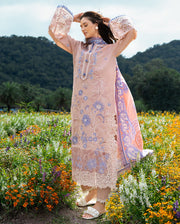 Mushq Hemline The Secerat Garden Unstitched Lawn 3Pc Suit - Bloom Sonata